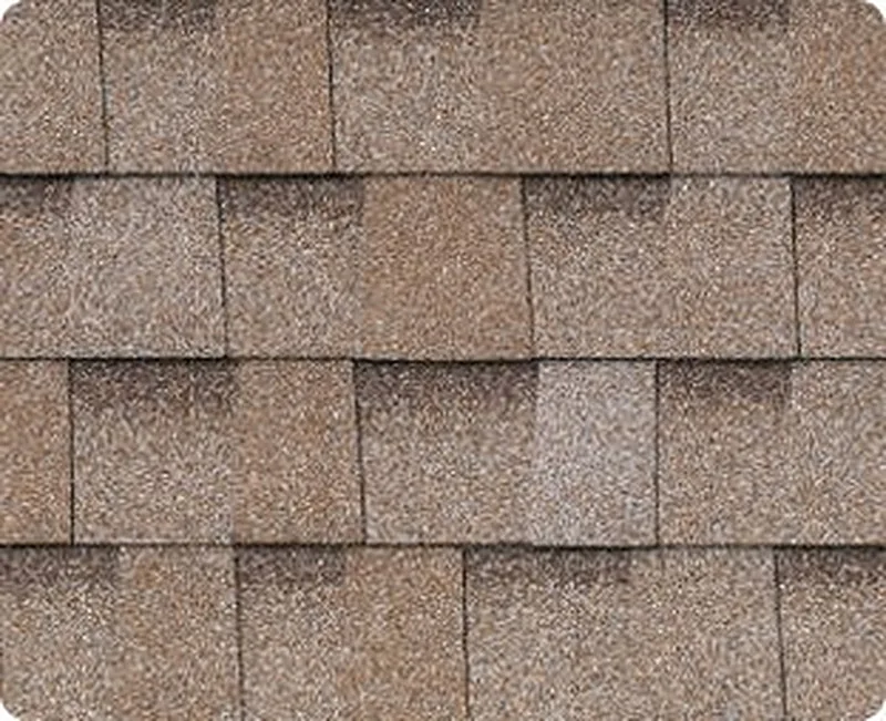 Atlas Pinnacle Pristine Tan Mist shingle close-up swatch