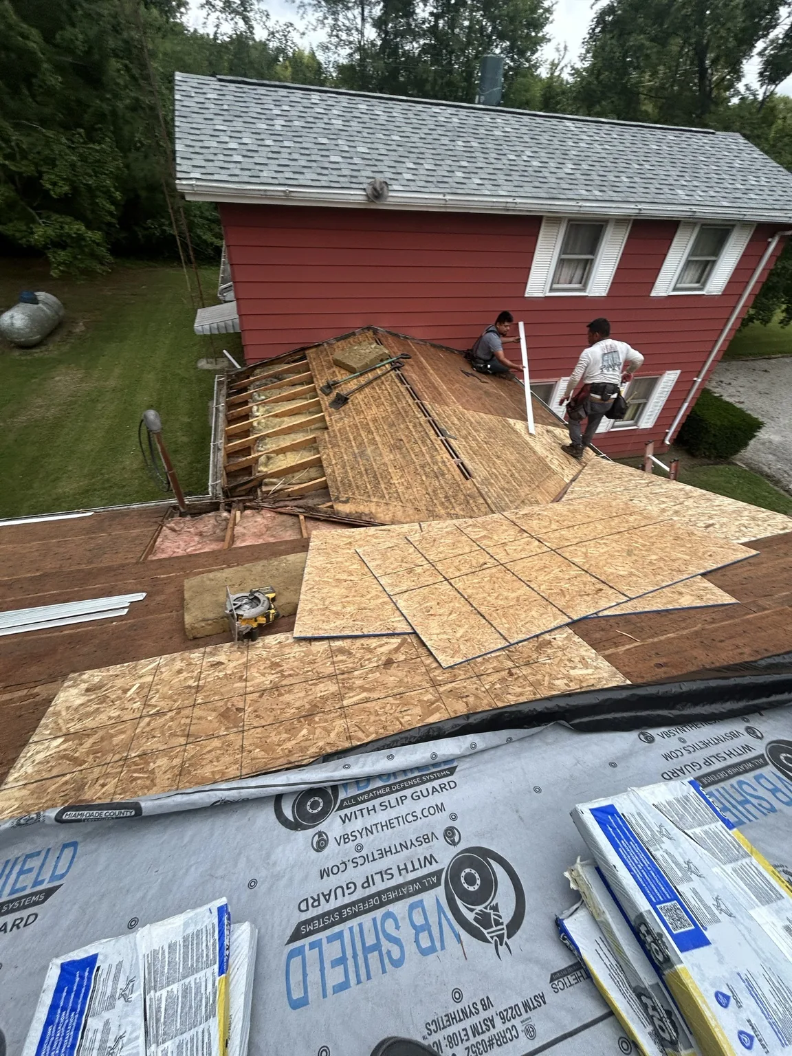 Roof decking replacement on a residential project